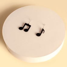 Cargar imagen en el visor de la galería, Pendientes con formas de nota musical para Fallas y Hogueras.