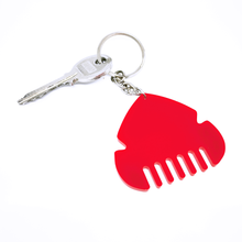 Cargar imagen en el visor de la galería, Llavero peineta roja de metacrilato.