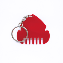 Cargar imagen en el visor de la galería, Llavero peineta roja de metacrilato.