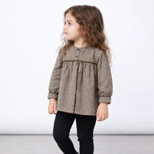 Cargar imagen en el visor de la galería, Blusón cuadros marrón (bebé y adulto)
