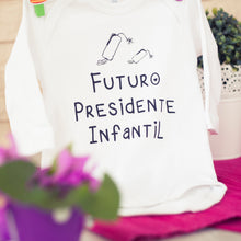 Cargar imagen en el visor de la galería, Body para bebé fallero. Futuro Presidente Inantil.
