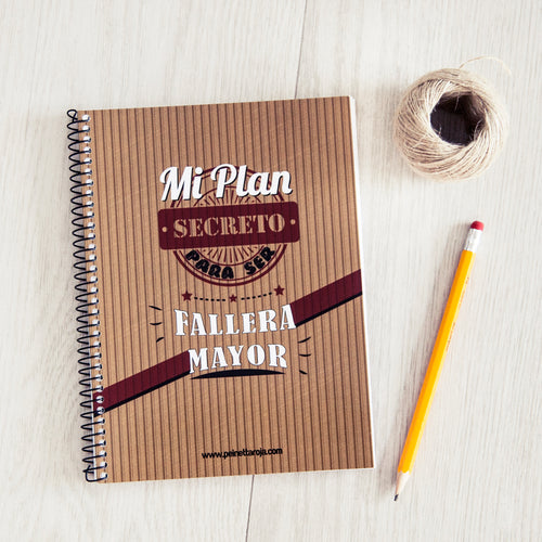 Libreta plan para ser fallera mayor.