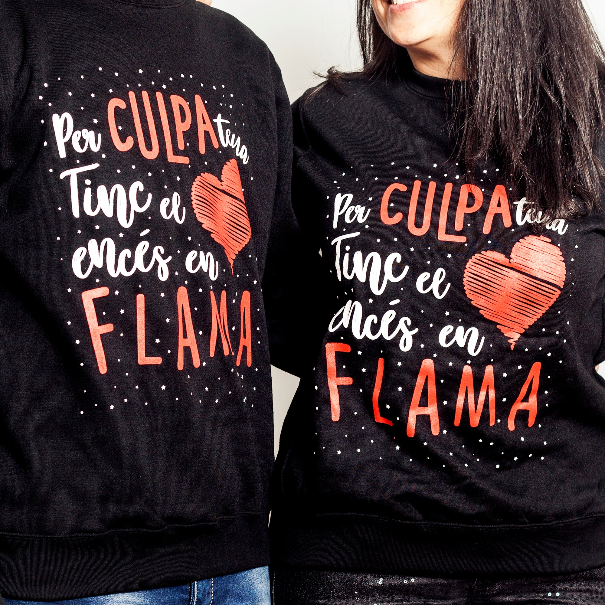 Sudadera fallera Cor enc s en flama